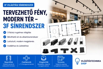 3F világítási sínrendszer: rugalmas megoldás modern világításhoz
